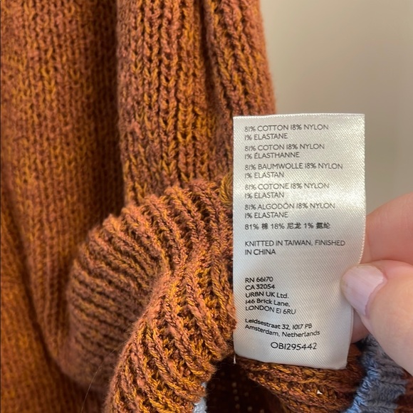 Pilcro Rust/Brown and Blue Sweater Tank - Picture 3 of 4